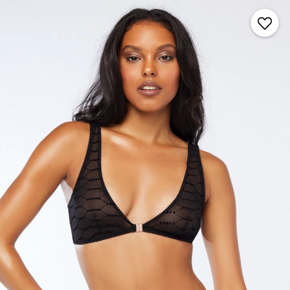 Brand New savage fenty flocked logo Bralette